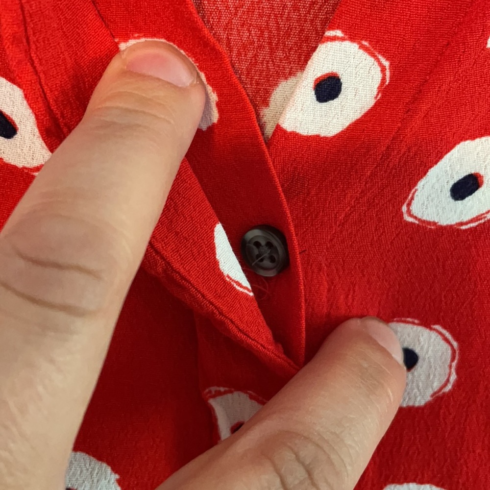 Boden Red Polka-dot Shirtdress - Picture 2 of 6